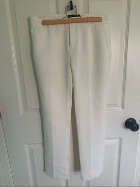 Classic White Women’s Dress Pants - Tailored Straight Leg
